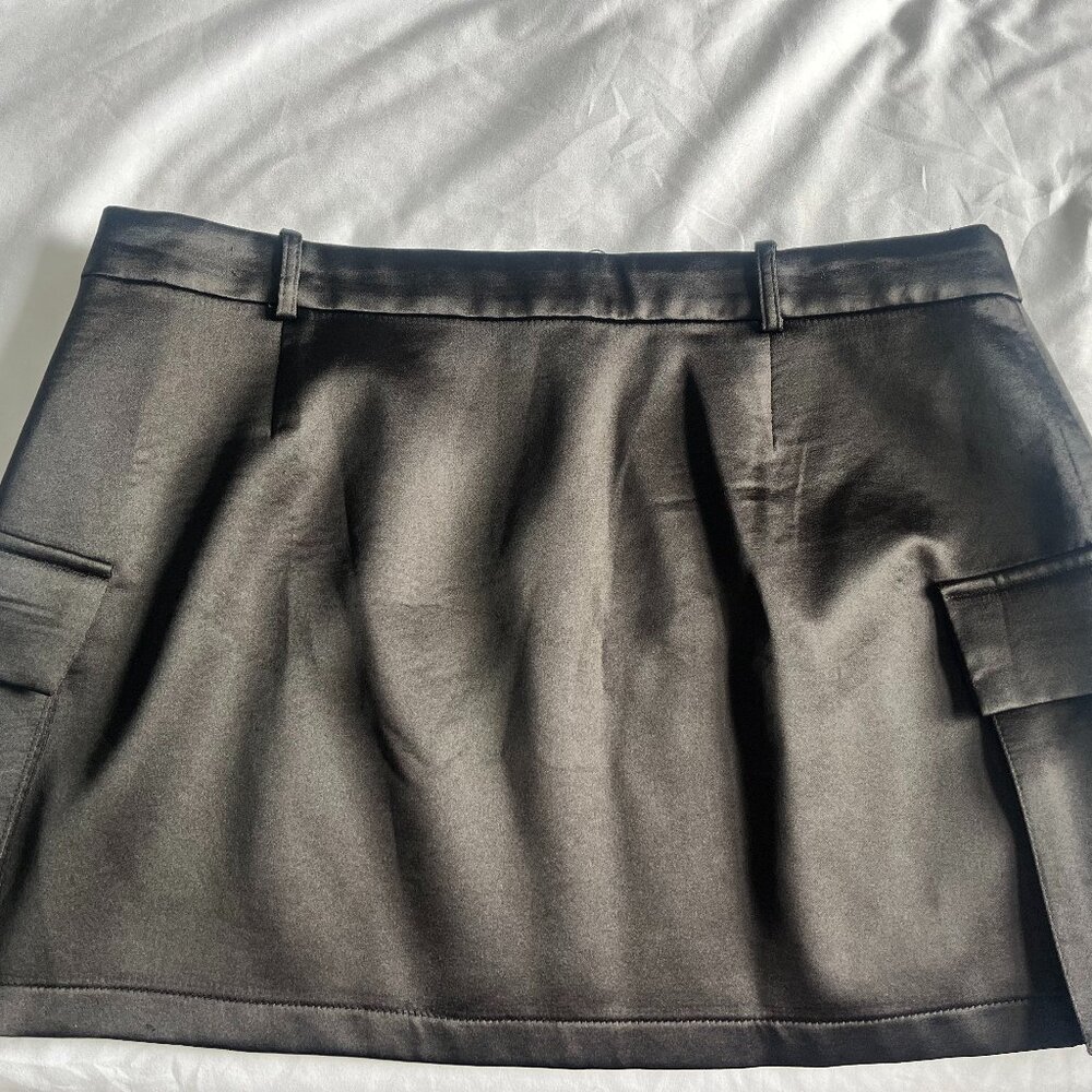 Black Faux Leather Mini Zara Skirt